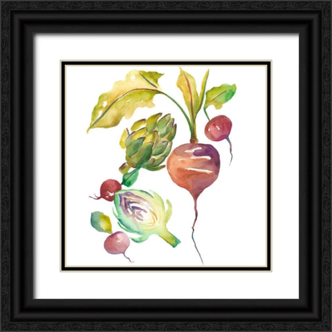 Harvest Medley VI Black Ornate Wood Framed Art Print with Double Matting by Zarris, Chariklia