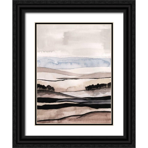 Watercolor Strata II Black Ornate Wood Framed Art Print with Double Matting by Popp, Grace