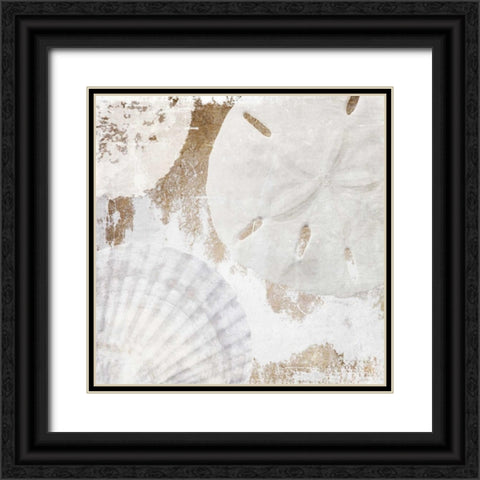 White Shells I Black Ornate Wood Framed Art Print with Double Matting by Orlov, Irena