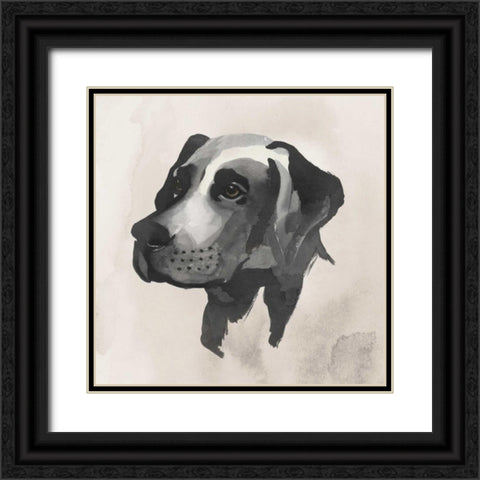 Inked Dogs I Black Ornate Wood Framed Art Print with Double Matting by Popp, Grace