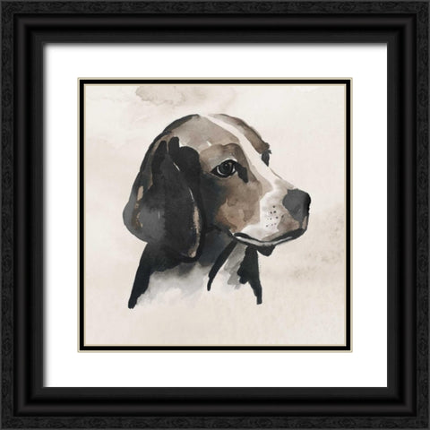 Inked Dogs II Black Ornate Wood Framed Art Print with Double Matting by Popp, Grace