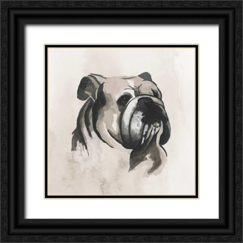 Inked Dogs III Black Ornate Wood Framed Art Print with Double Matting by Popp, Grace