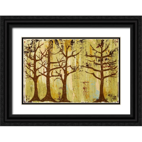 Early Spring Trees Black Ornate Wood Framed Art Print with Double Matting by Avondet, Natalie