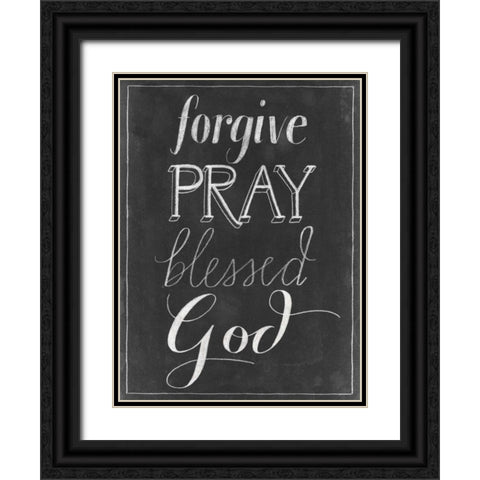 Chalkboard Faith II Black Ornate Wood Framed Art Print with Double Matting by Popp, Grace