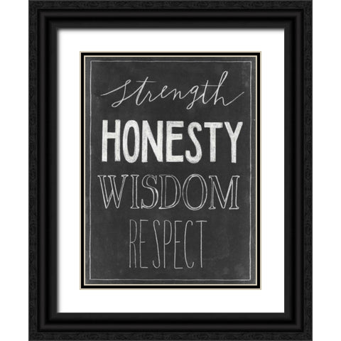 Chalkboard Faith III Black Ornate Wood Framed Art Print with Double Matting by Popp, Grace