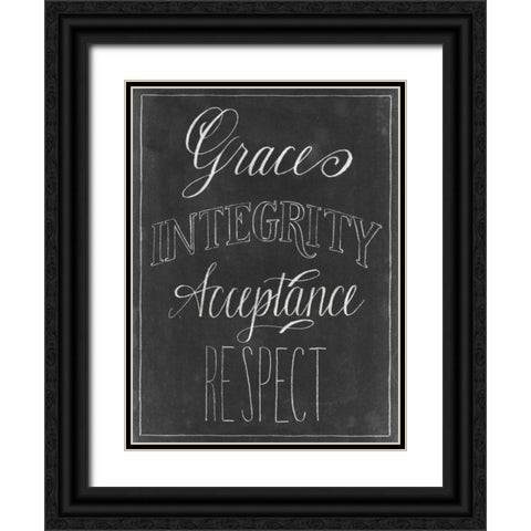Chalkboard Faith V Black Ornate Wood Framed Art Print with Double Matting by Popp, Grace