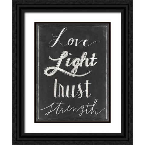 Chalkboard Faith VI Black Ornate Wood Framed Art Print with Double Matting by Popp, Grace