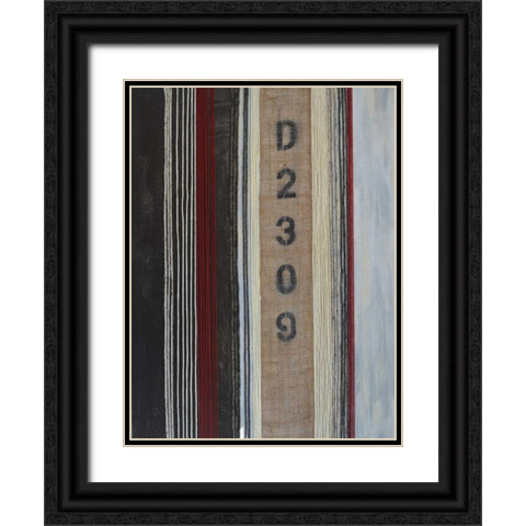 Code Words I Black Ornate Wood Framed Art Print with Double Matting by Avondet, Natalie