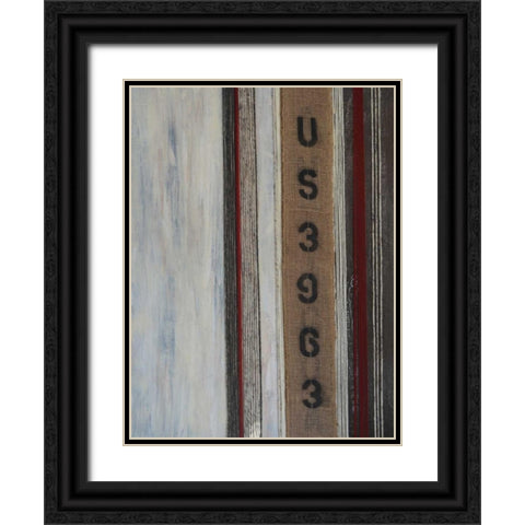 Code Words II Black Ornate Wood Framed Art Print with Double Matting by Avondet, Natalie