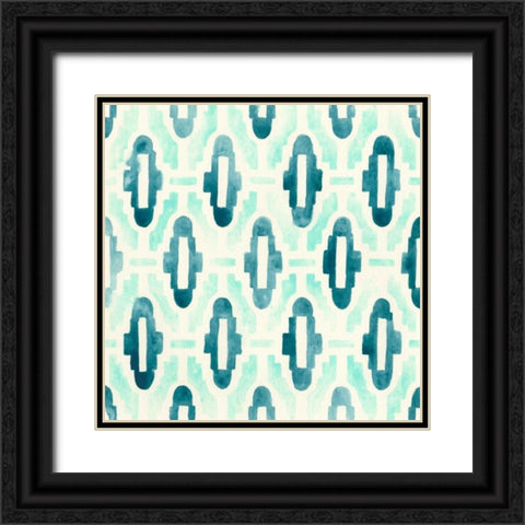 Ocean Tile III Black Ornate Wood Framed Art Print with Double Matting by Vess, June Erica