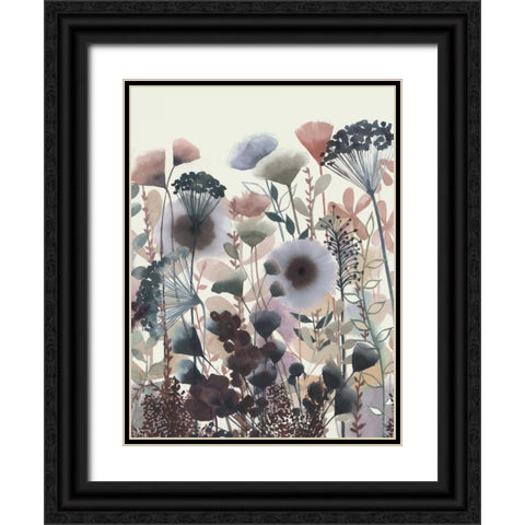 Twilight Blossoms I Black Ornate Wood Framed Art Print with Double Matting by Popp, Grace