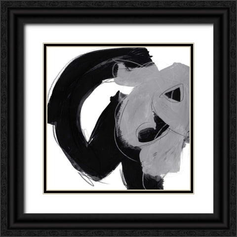 Monochrome I Black Ornate Wood Framed Art Print with Double Matting by Vess, June Erica