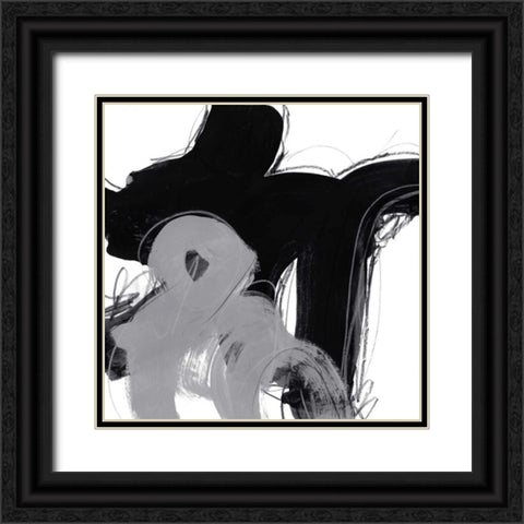 Monochrome III Black Ornate Wood Framed Art Print with Double Matting by Vess, June Erica