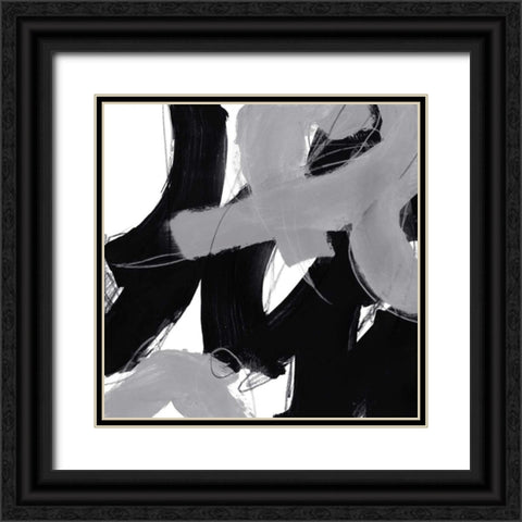 Monochrome IV Black Ornate Wood Framed Art Print with Double Matting by Vess, June Erica