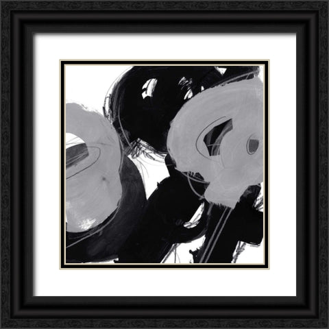 Monochrome V Black Ornate Wood Framed Art Print with Double Matting by Vess, June Erica