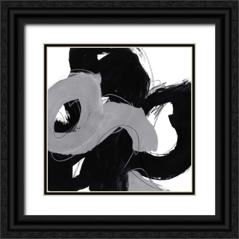 Monochrome VI Black Ornate Wood Framed Art Print with Double Matting by Vess, June Erica