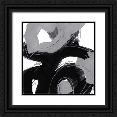 Monochrome VII Black Ornate Wood Framed Art Print with Double Matting by Vess, June Erica