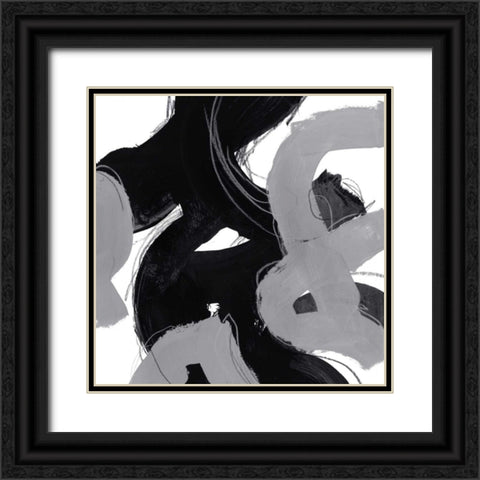 Monochrome VIII Black Ornate Wood Framed Art Print with Double Matting by Vess, June Erica