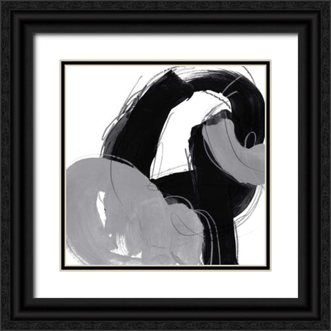 Monochrome IX Black Ornate Wood Framed Art Print with Double Matting by Vess, June Erica