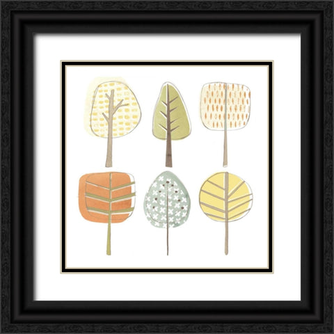 Pattern Grove I Black Ornate Wood Framed Art Print with Double Matting by Vess, June Erica