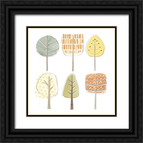 Pattern Grove II Black Ornate Wood Framed Art Print with Double Matting by Vess, June Erica