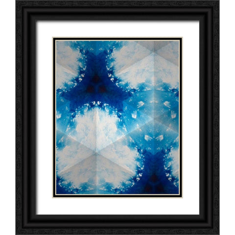 Sapphire Frost IV Black Ornate Wood Framed Art Print with Double Matting by Stramel, Renee W.