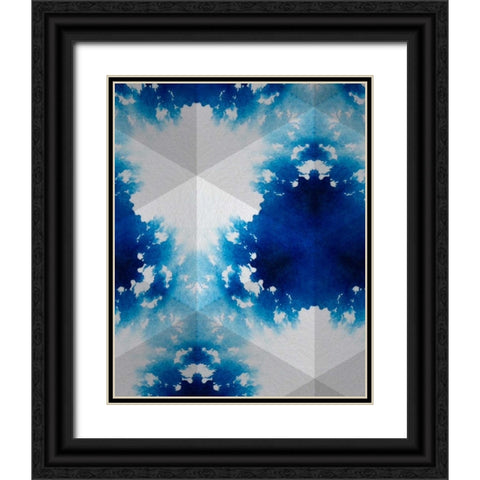 Sapphire Frost V Black Ornate Wood Framed Art Print with Double Matting by Stramel, Renee W.