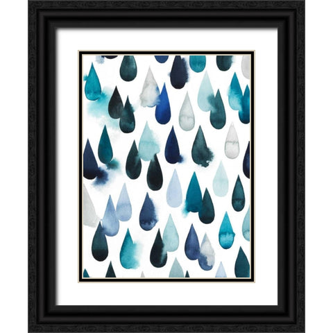 Water Drops I Black Ornate Wood Framed Art Print with Double Matting by Popp, Grace