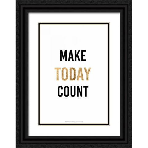 Bold Inspiration I Black Ornate Wood Framed Art Print with Double Matting by Hambly, Anna
