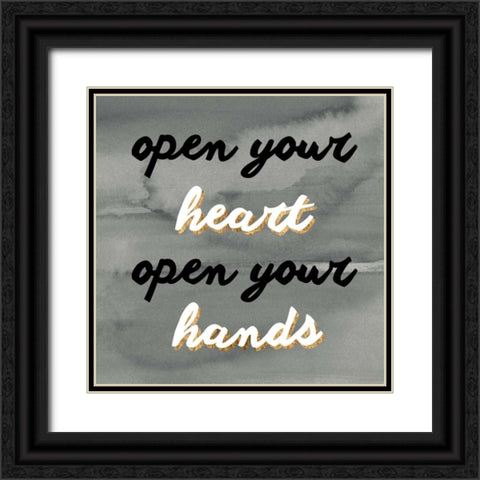 Watercolor Quote II Black Ornate Wood Framed Art Print with Double Matting by Hambly, Anna
