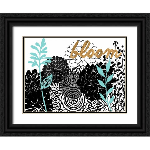Lacy Garden II Black Ornate Wood Framed Art Print with Double Matting by Studio W