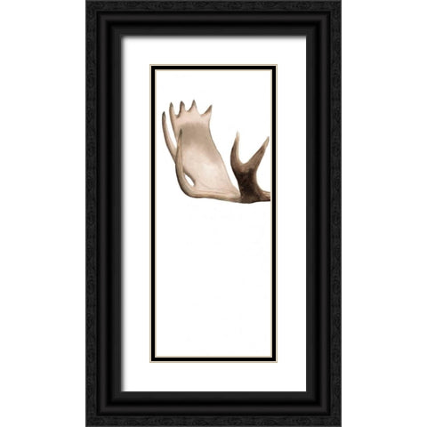 Triptych Moose I Black Ornate Wood Framed Art Print with Double Matting by Popp, Grace