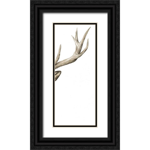 Triptych Elk III Black Ornate Wood Framed Art Print with Double Matting by Popp, Grace