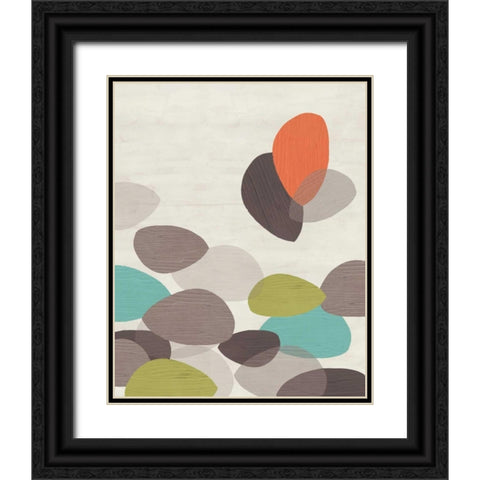 Lily Pond II Black Ornate Wood Framed Art Print with Double Matting by Vess, June Erica