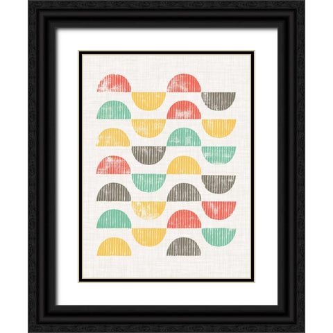 Mod Block Prints I Black Ornate Wood Framed Art Print with Double Matting by Popp, Grace