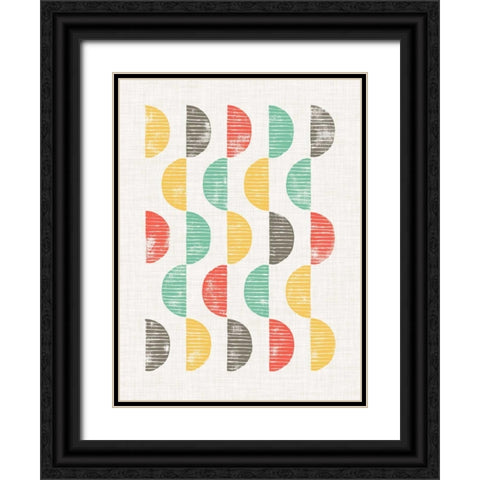 Mod Block Prints II Black Ornate Wood Framed Art Print with Double Matting by Popp, Grace