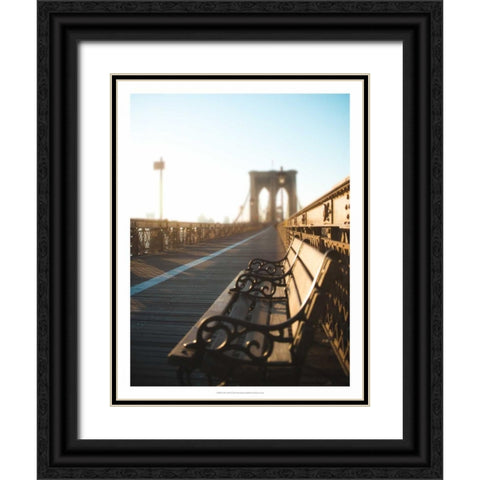 NYC Stroll I Black Ornate Wood Framed Art Print with Double Matting by Quintero, Sonja