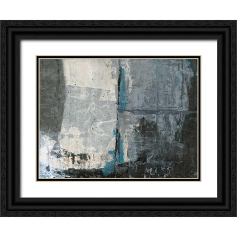 Shades of Grey II Black Ornate Wood Framed Art Print with Double Matting by Ray, Elena
