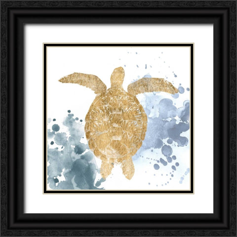 Gilded Splash III Black Ornate Wood Framed Art Print with Double Matting by Popp, Grace