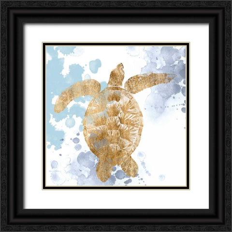 Gilded Splash IV Black Ornate Wood Framed Art Print with Double Matting by Popp, Grace