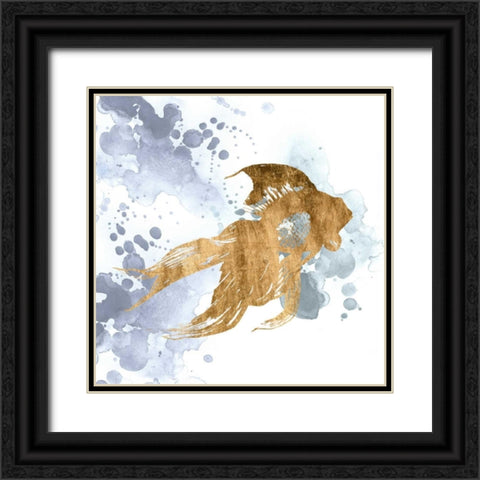 Gilded Splash VIII Black Ornate Wood Framed Art Print with Double Matting by Popp, Grace