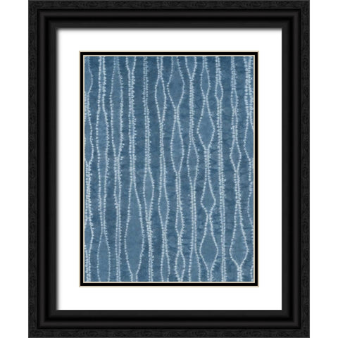 Rikis Shibori II Black Ornate Wood Framed Art Print with Double Matting by Zarris, Chariklia