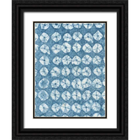 Rikis Shibori IV Black Ornate Wood Framed Art Print with Double Matting by Zarris, Chariklia