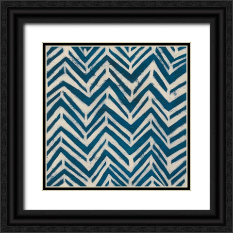 Indigo Signals II Black Ornate Wood Framed Art Print with Double Matting by Vess, June Erica