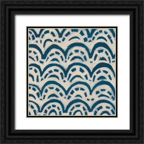 Indigo Signals VIII Black Ornate Wood Framed Art Print with Double Matting by Vess, June Erica
