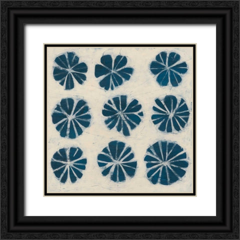 Indigo Signals IX Black Ornate Wood Framed Art Print with Double Matting by Vess, June Erica