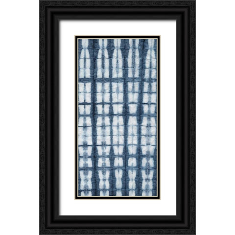 Shibori III Black Ornate Wood Framed Art Print with Double Matting by Zarris, Chariklia