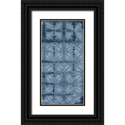 Shibori IV Black Ornate Wood Framed Art Print with Double Matting by Zarris, Chariklia