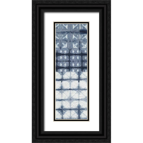 Shibori Collage I Black Ornate Wood Framed Art Print with Double Matting by Zarris, Chariklia