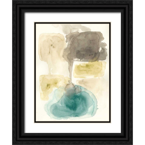 Liquid Stone II Black Ornate Wood Framed Art Print with Double Matting by Vess, June Erica